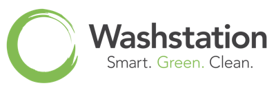 Washtation logo with a green circular symbol and the words 'Washtation' and 'Smart Green Clean'.