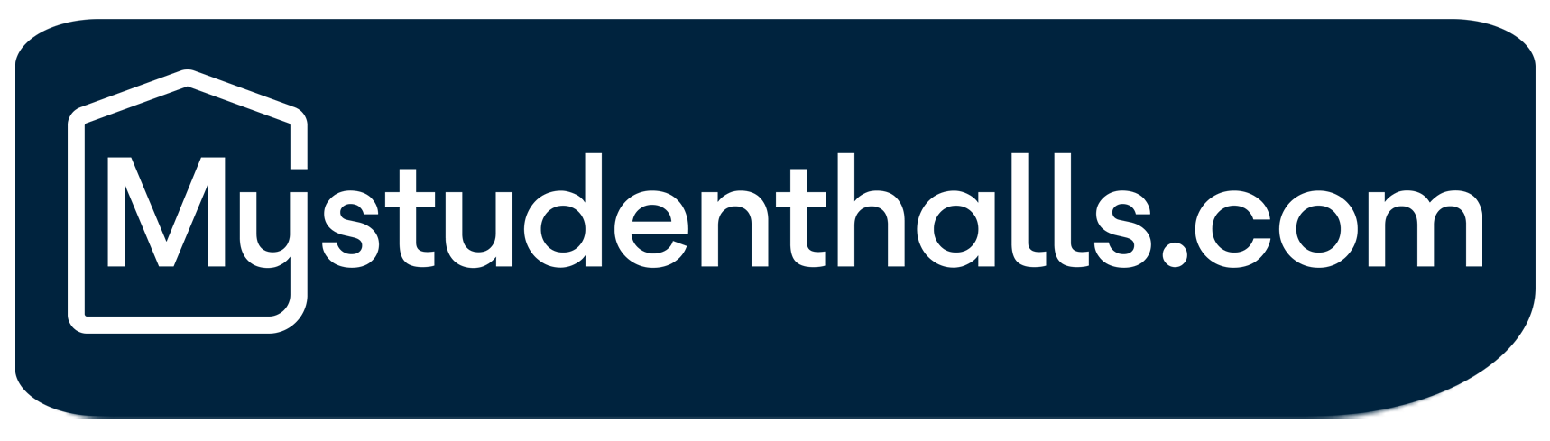 Logo with house icon and text 'Mystudenthalls.com' on a dark background.