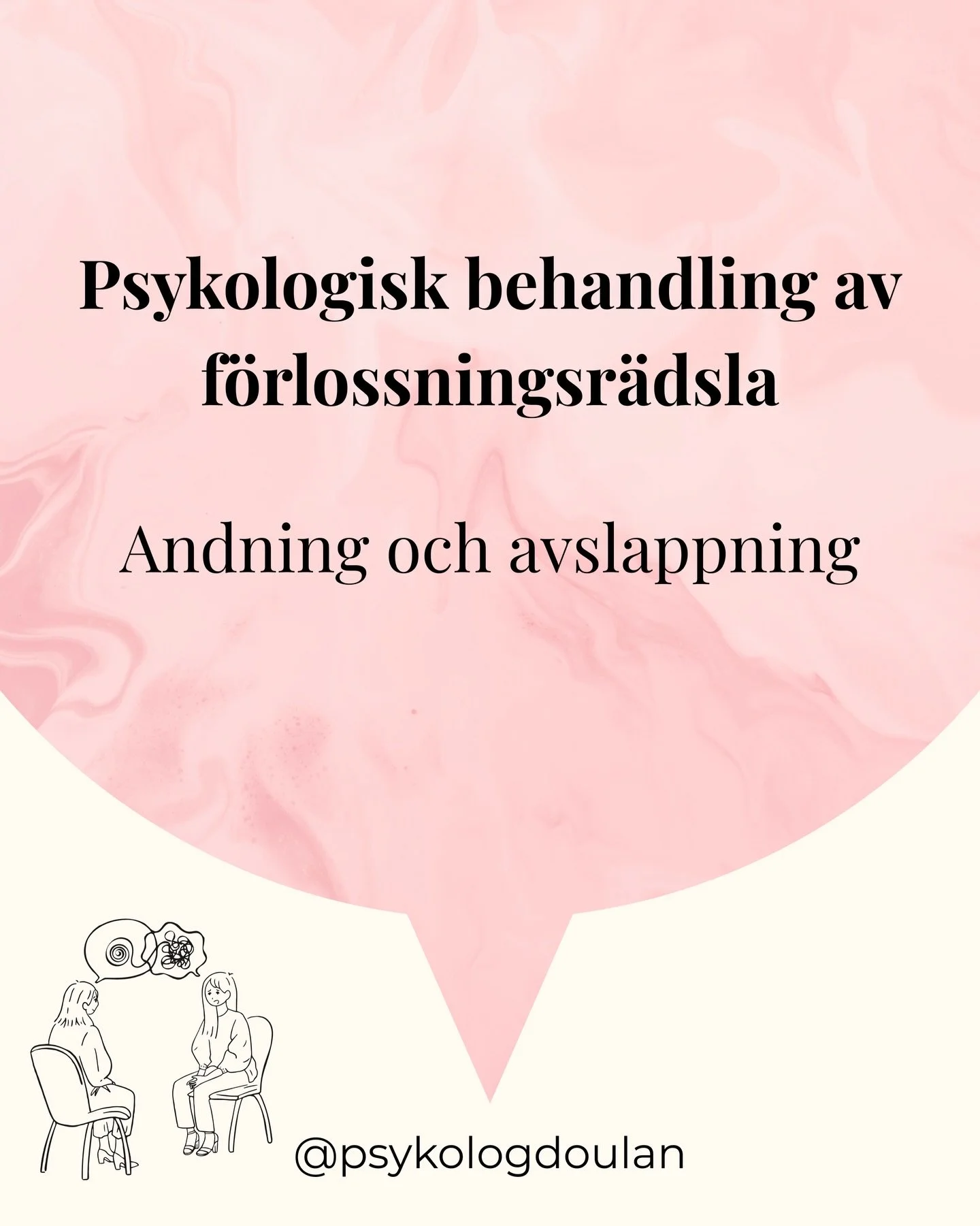 Vill du veta mer om hur en psykologisk behandling f&ouml;r f&ouml;rlossningsr&auml;dsla kan se ut? 

I karusellen ovan kan du l&auml;sa om andning och avslappning som del av behandlingen 🪷

 ➡️ Har du n&aring;gra fr&aring;gor? St&auml;ll dom i komme