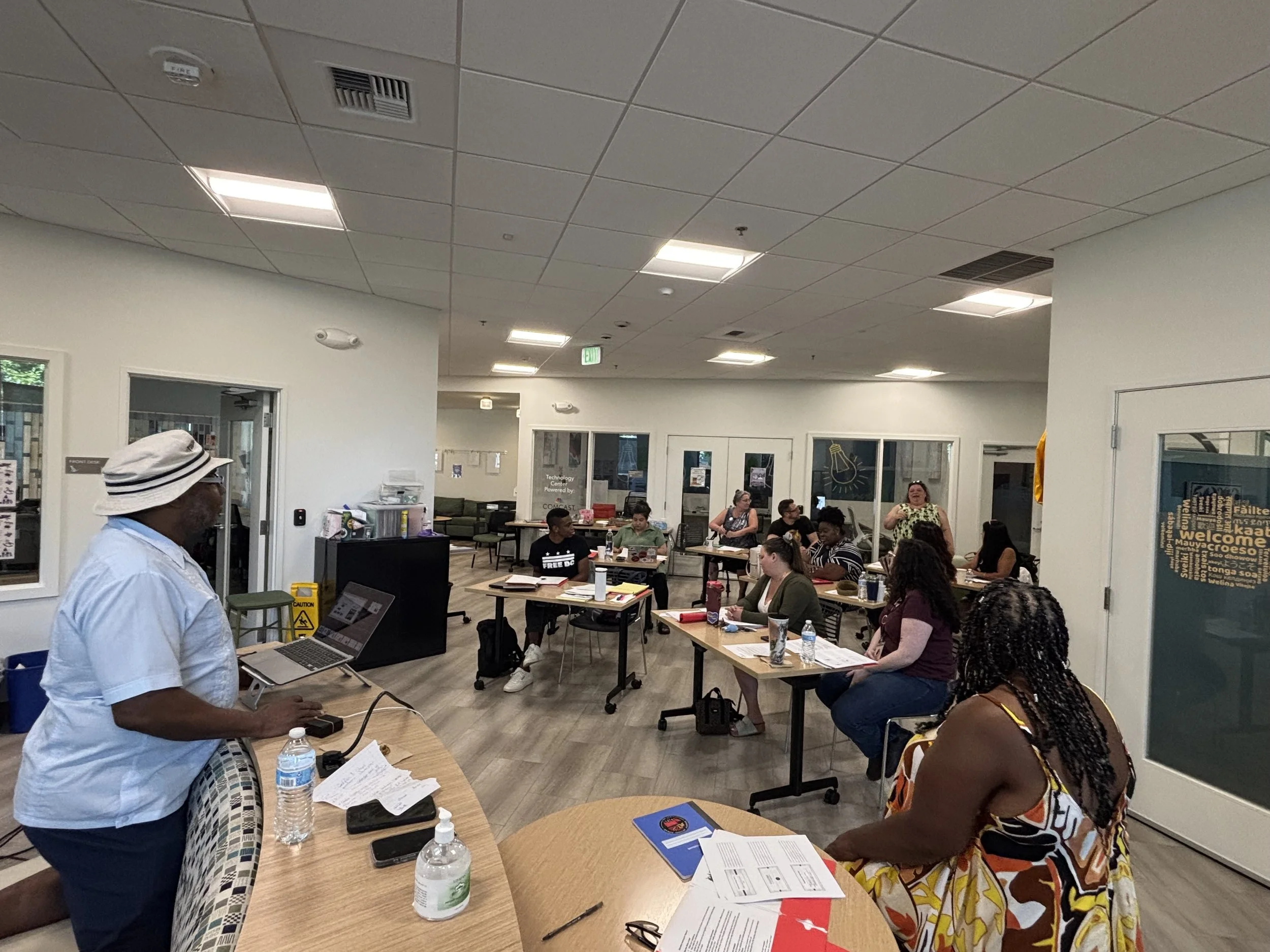 Aundre facilitates "The Story of Self"