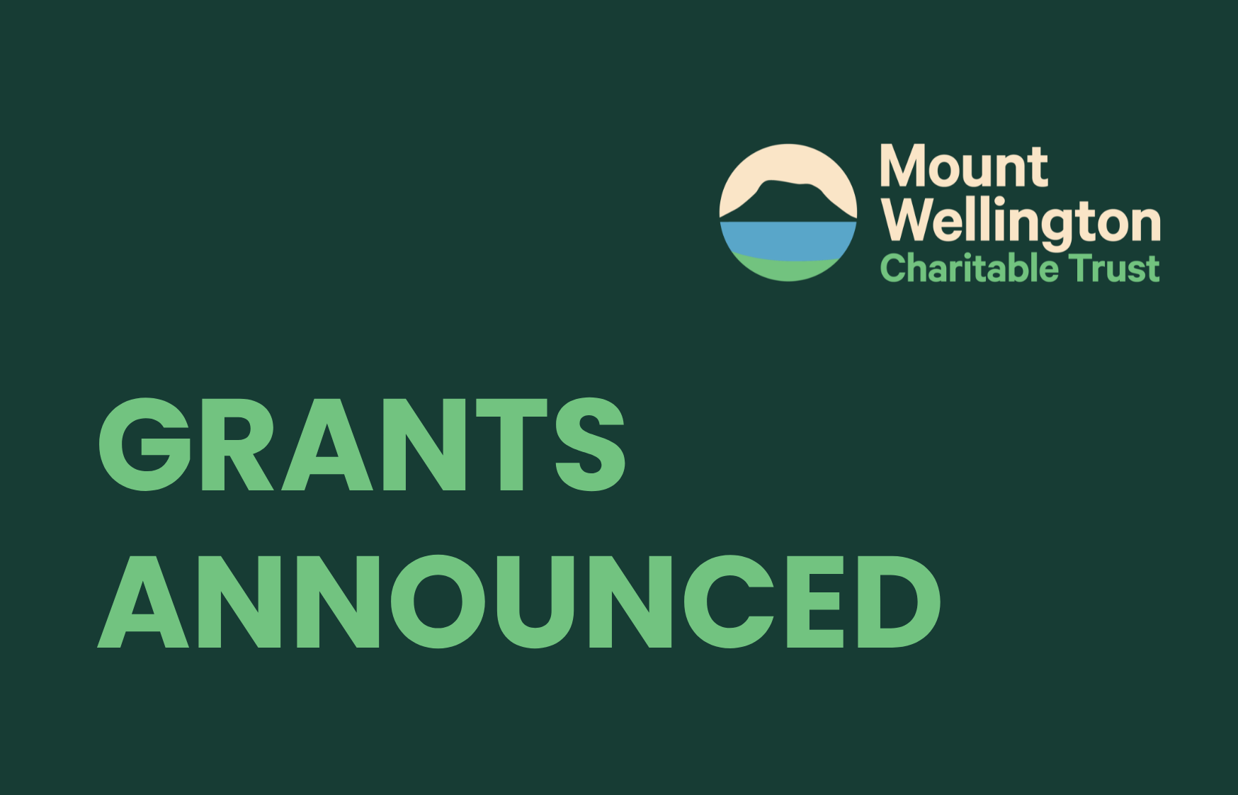 Mount Wellington Charitable Trust – 2026 Grants (Round One)
