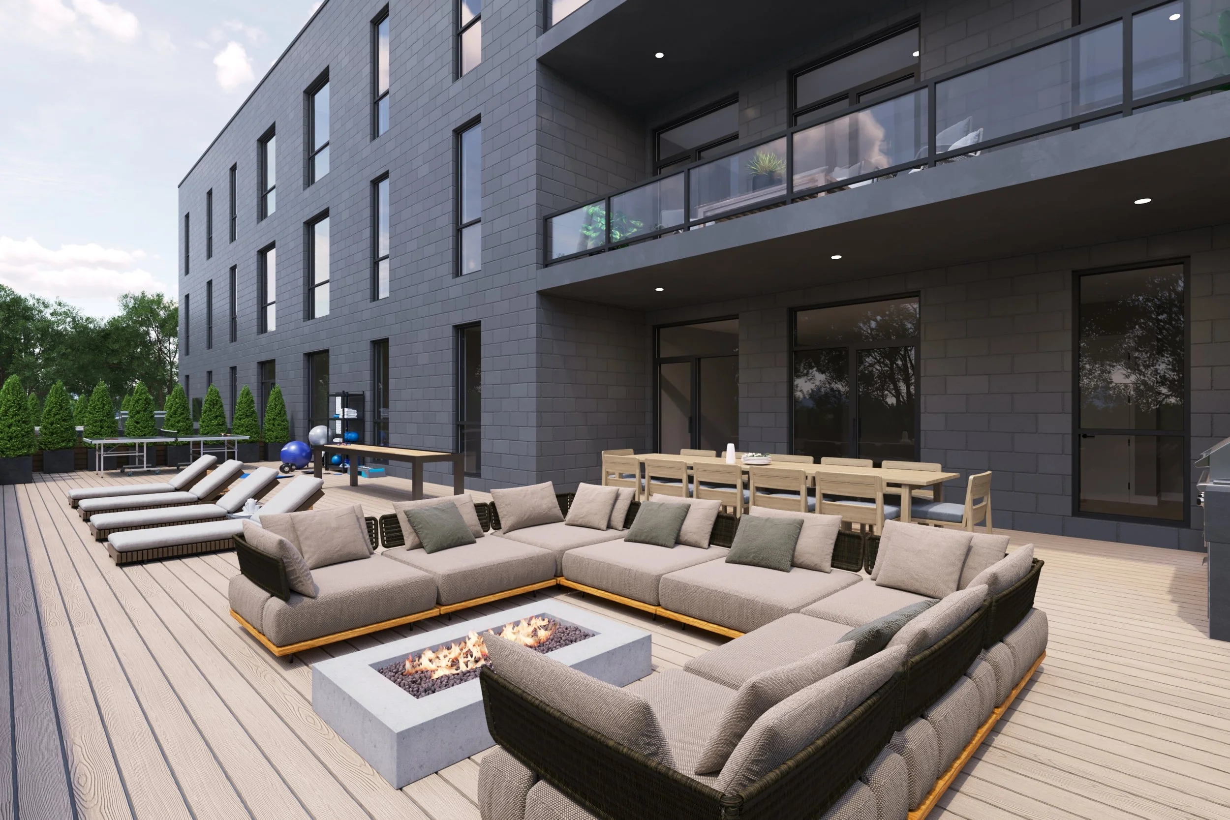 Personal Outdoor Spaces: Enjoy the outdoors with private balconies and expansive roof decks. Units 201/205/206 feature massive private terraces.