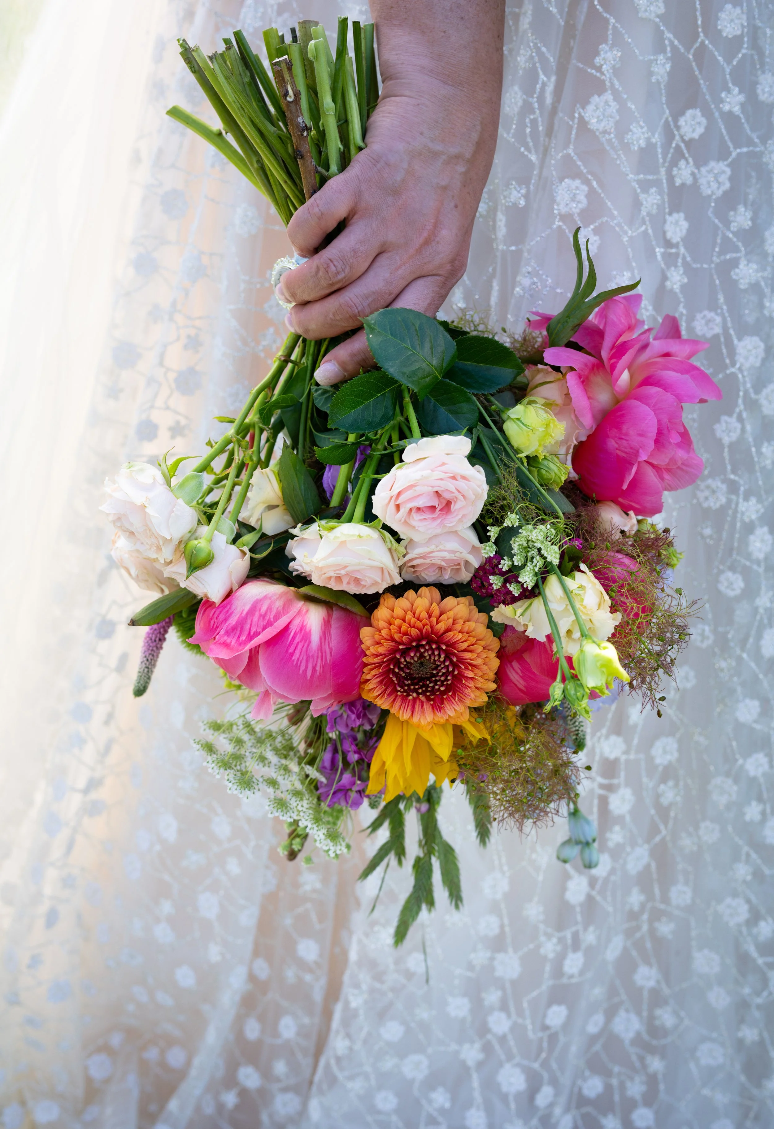 bridal flower bouquet, wild flowers