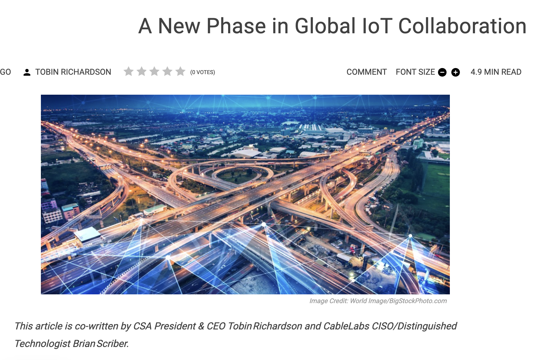 A New Phase in Global IoT Collaboration