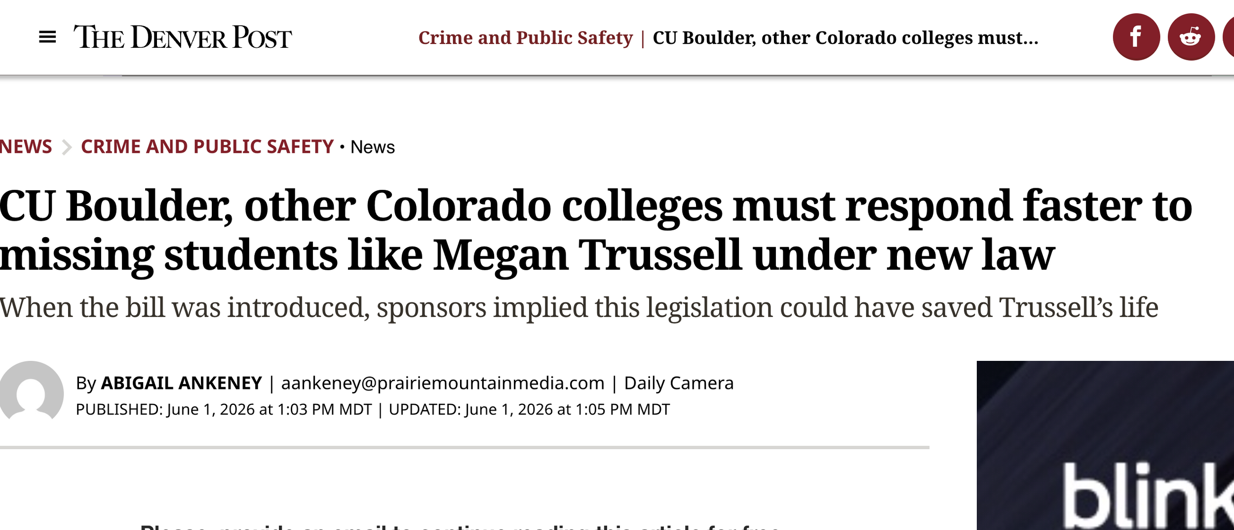 Megan Trussel-Inspired Bill made law