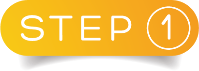 Step 1 in a process, displayed as an orange oval with white text