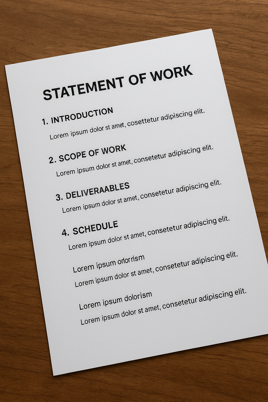Statements of Work (SOWs)