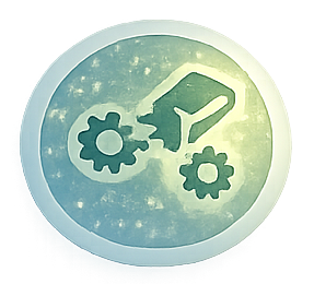 Icon with a wrench and gears, representing settings or tools.