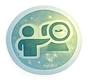 Icon of a person pointing at a clock, possibly indicating time or schedule.