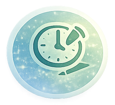Icon of a clock with a pencil and paper, indicating scheduling or planning.