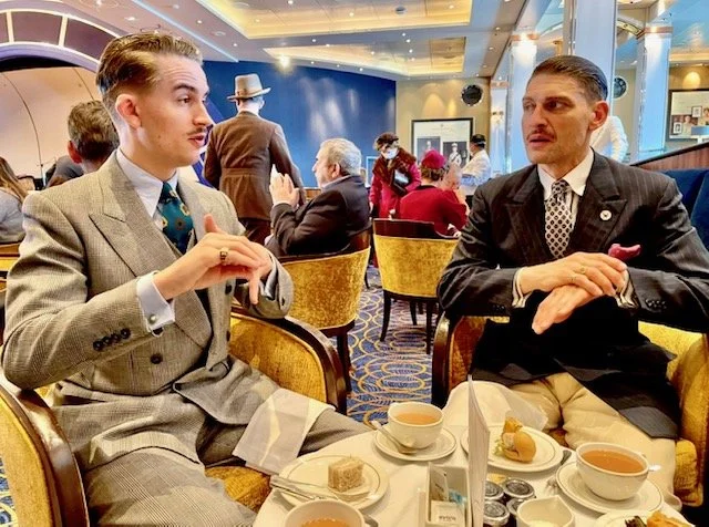High tea with elegant gents