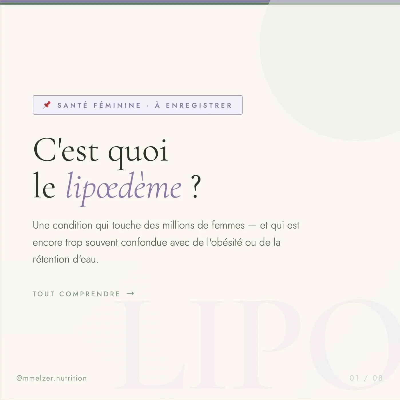 Le lip&oelig;d&egrave;me touche des millions de femmes &mdash; et pourtant la plupart n'ont jamais entendu ce mot. Si on vous a dit que c'est juste "de la cellulite" ou qu'il "suffit de faire un r&eacute;gime", ce post est pour vo
