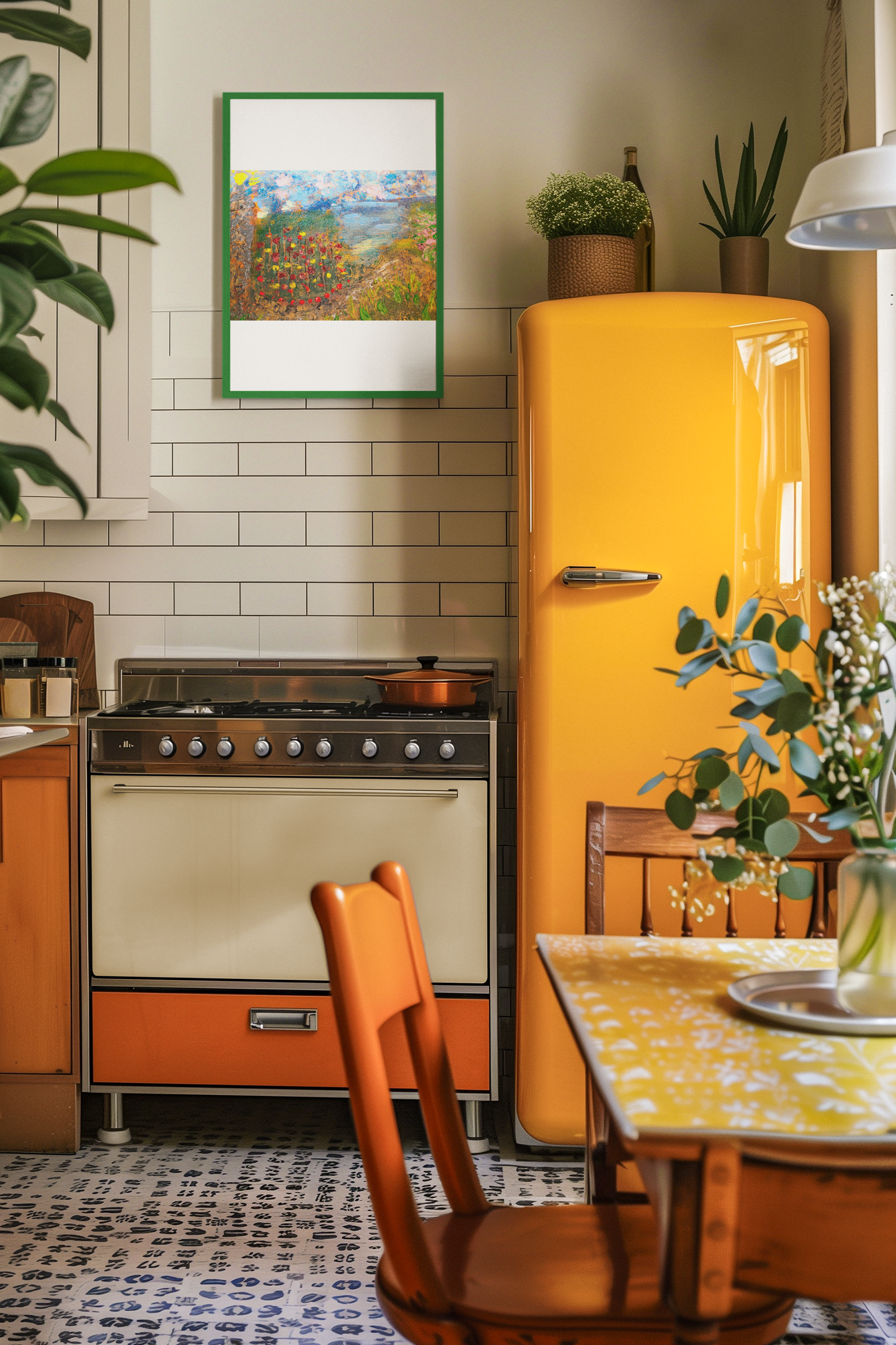 ai-generated-mockup-featuring-an-art-print-placed-in-a-retro-kitchen-m39912.png