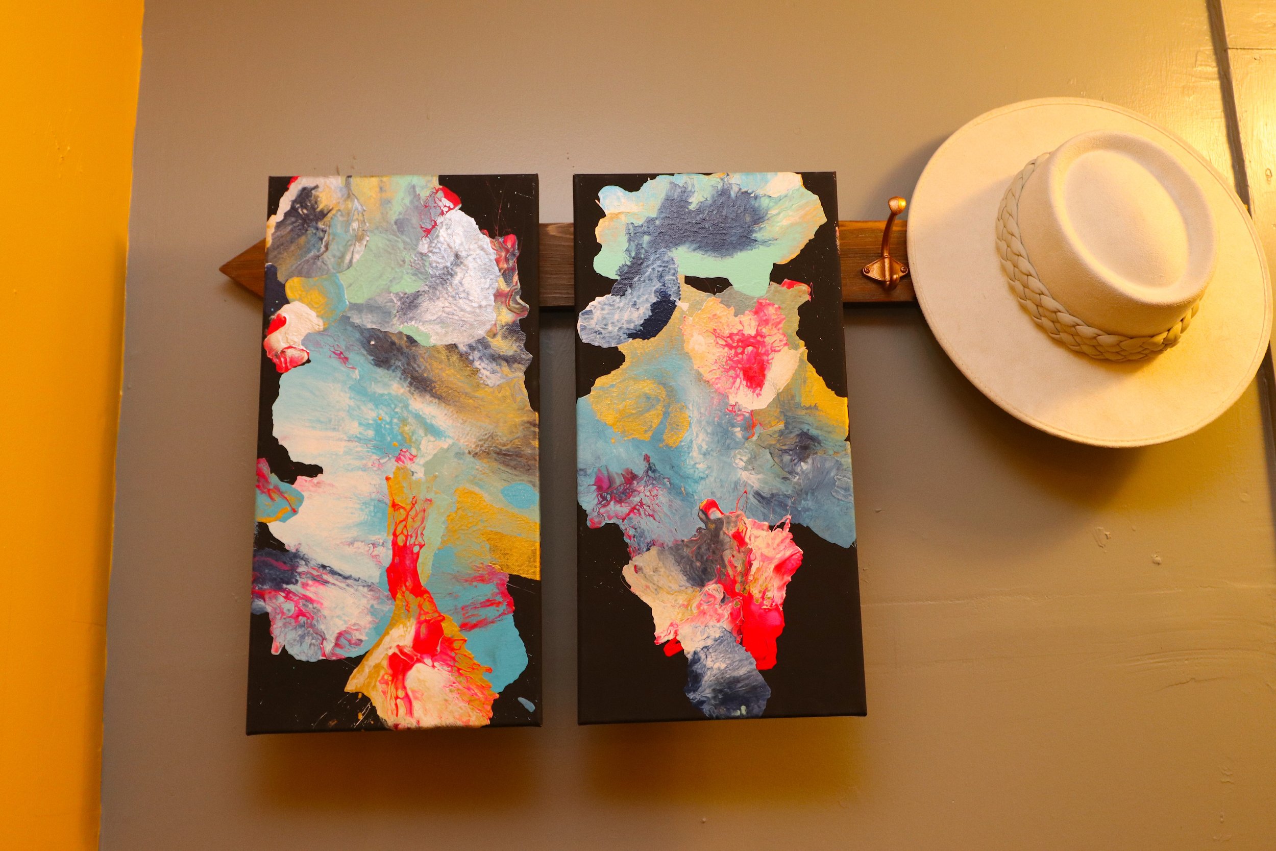 Living Coral - 2 paintings (20X10 inches)