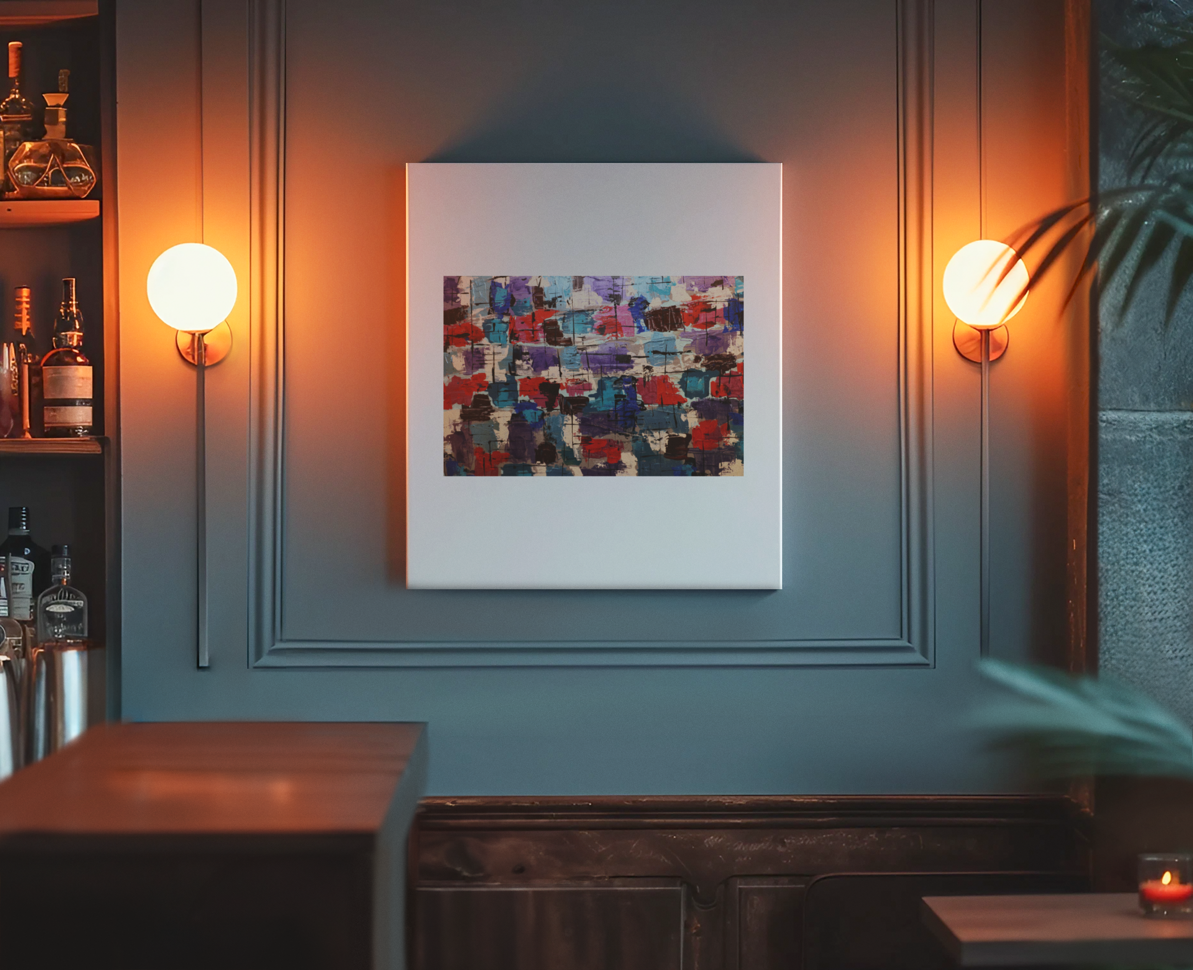 Urban Pulse Large Abstract Painting 36 X48 inches