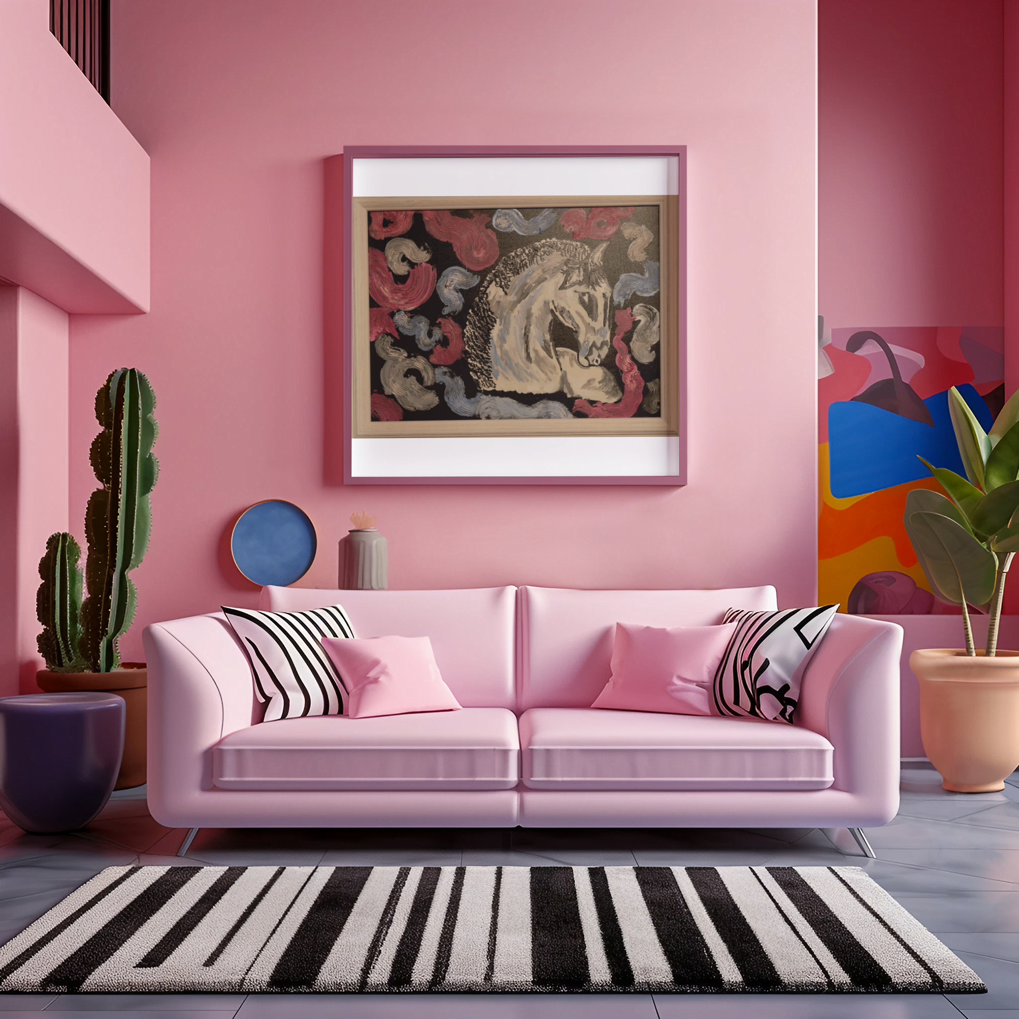 King Stallion Painting (18X24i inches, original,  impasto technique)