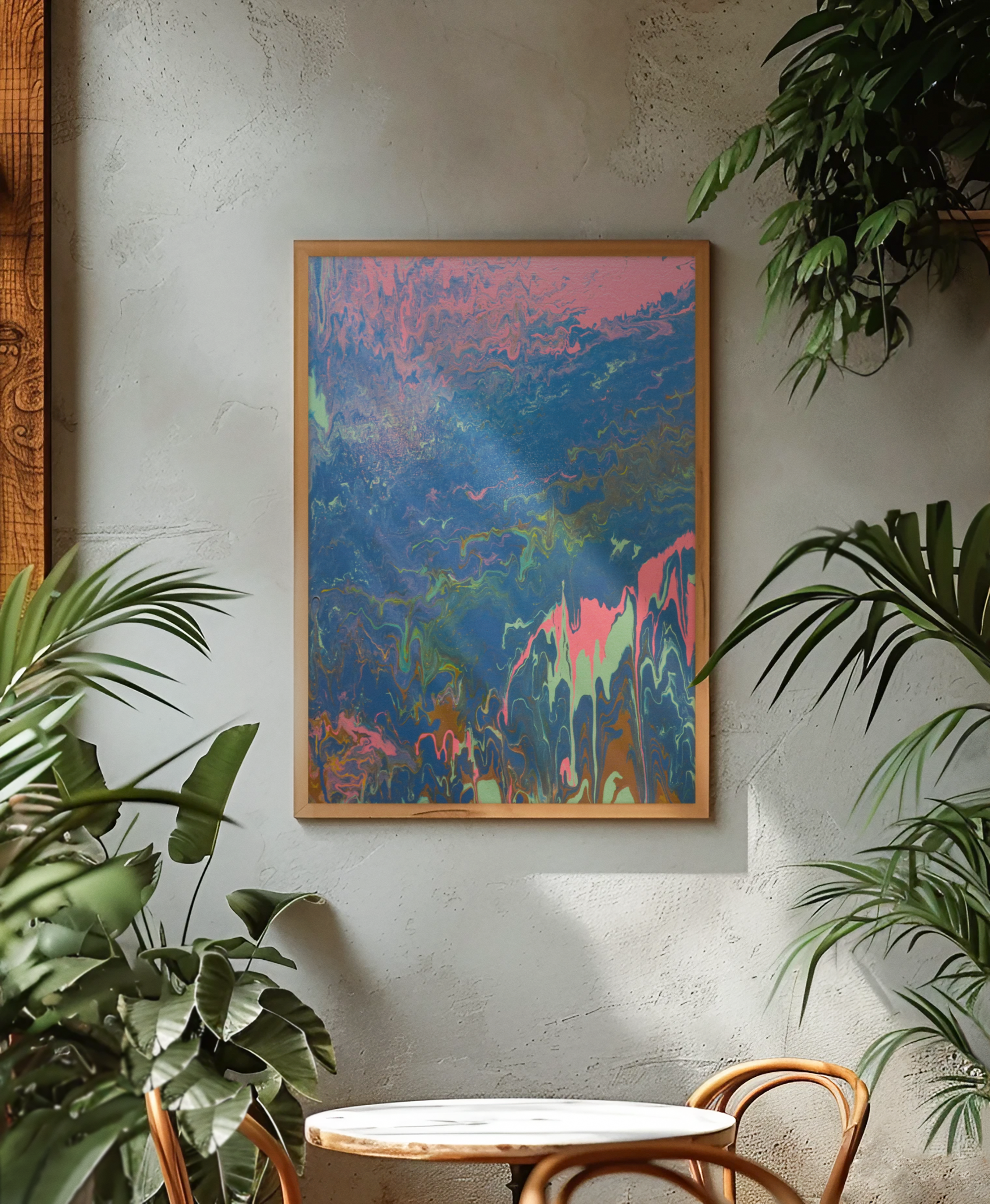 ai-generated-mockup-of-a-vertical-art-print-placed-in-a-room-with-indoor-plants-m38972.png