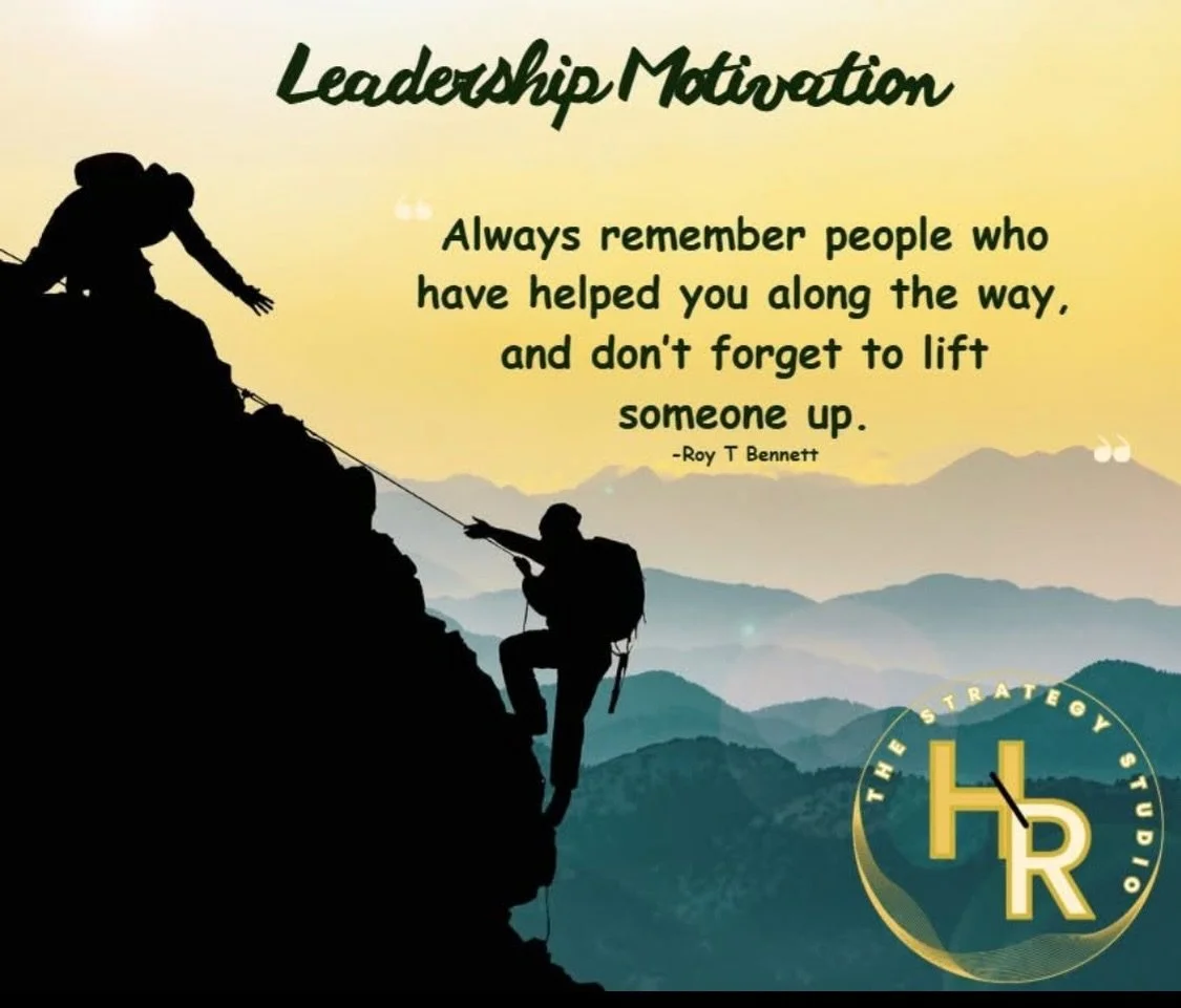 Leadership Motivation:  Lead smarter. Lead stronger. Lead intentionally. 

#hrstrategystudio
#HRStrategy
#hrcommunity
#SupportSmallBusiness
#leadershipdevelopment
#StrategicHR
#peopleleadership