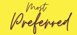 Text reading 'Most Preferred' on a yellow background