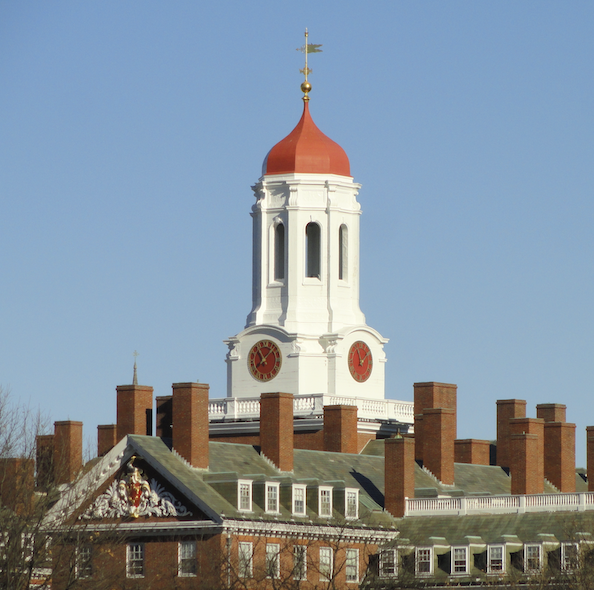 Image of roofline of Dunster House at Harvard University