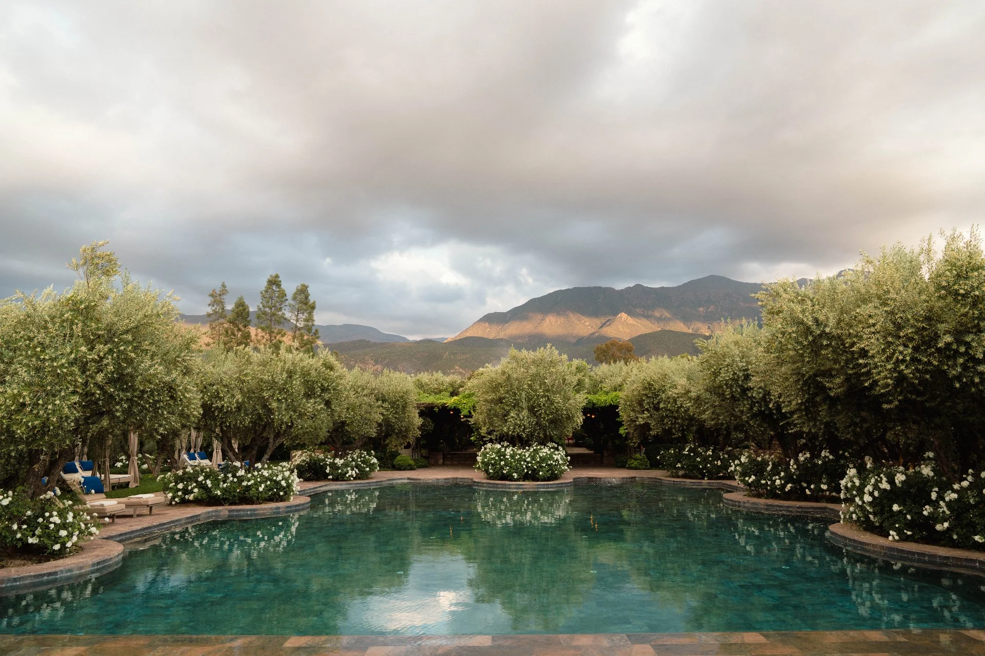 Olinto pool Atlas Mountains Morocco luxury hotel
