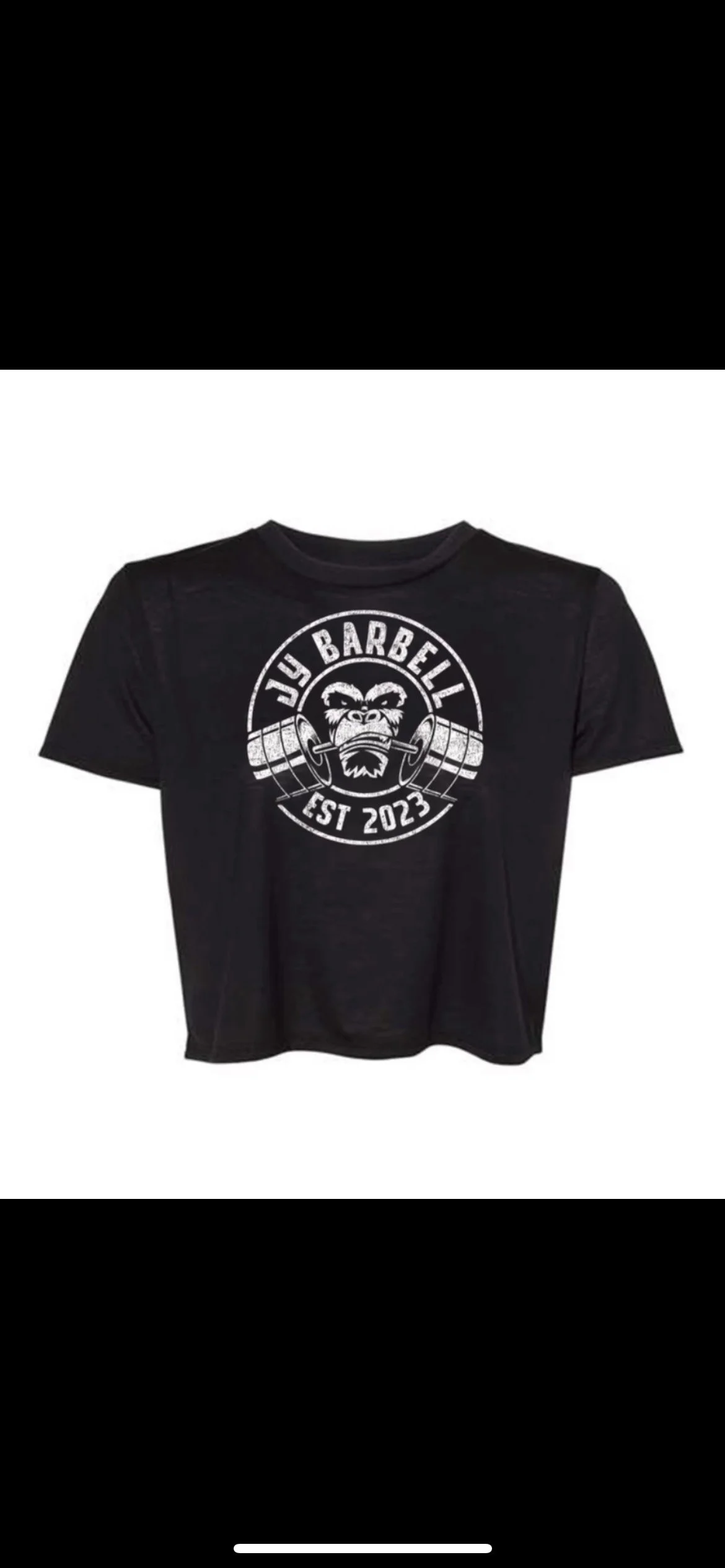 JY Barbell Crop Top T-Shirt