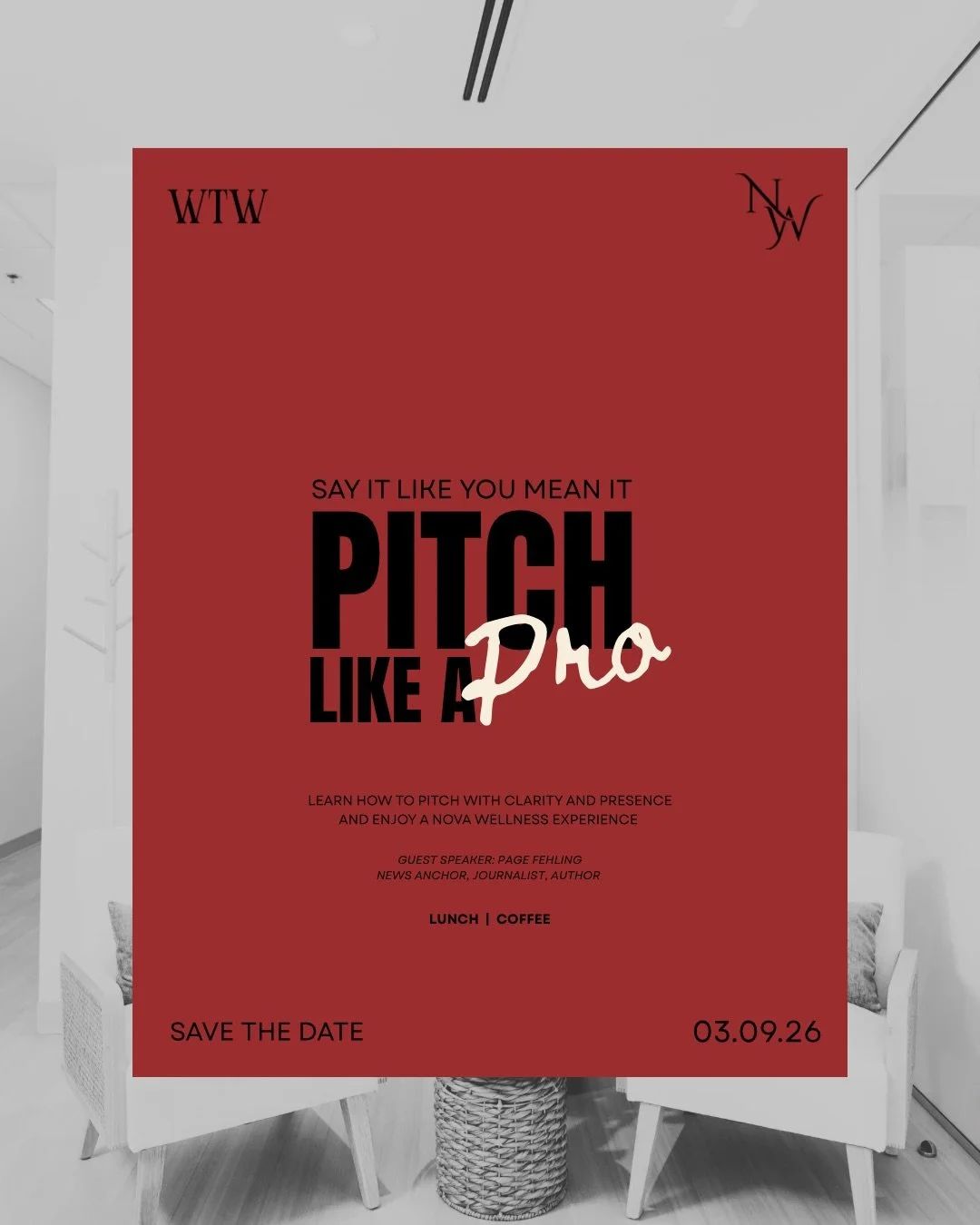 Good ideas don&rsquo;t sell themselves, you do.
Join us for Pitch Like a Pro, an event focused on confident pitching with @pagefehling, plus time to enjoy a @novawellnessclt experience. 
*Members Only* 

🔔Save the date 3/9/26