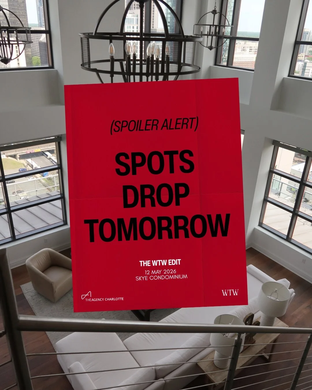 Tomorrow. 12PM. Set your alarm. ⏰

We&rsquo;re releasing 10 spots only for The WTW Edit, our exclusive content day.

If you secure a spot, you&rsquo;ll experience:
🎥 A professionally filmed reel with @_jhvisuals_ 
📸 A photoshoot session with @vanes