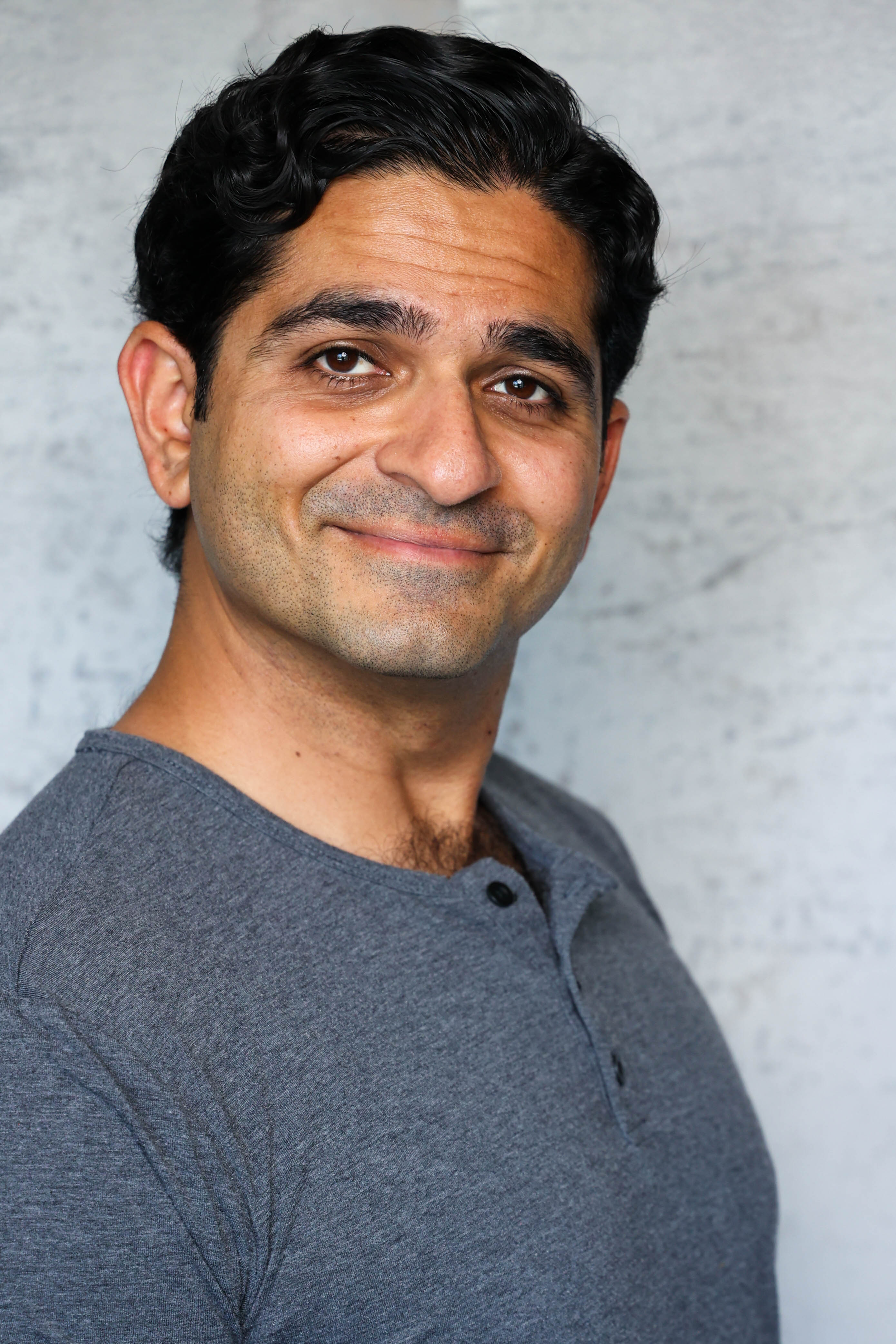 Actor and coach Parth Kichloo professional acting headshot.