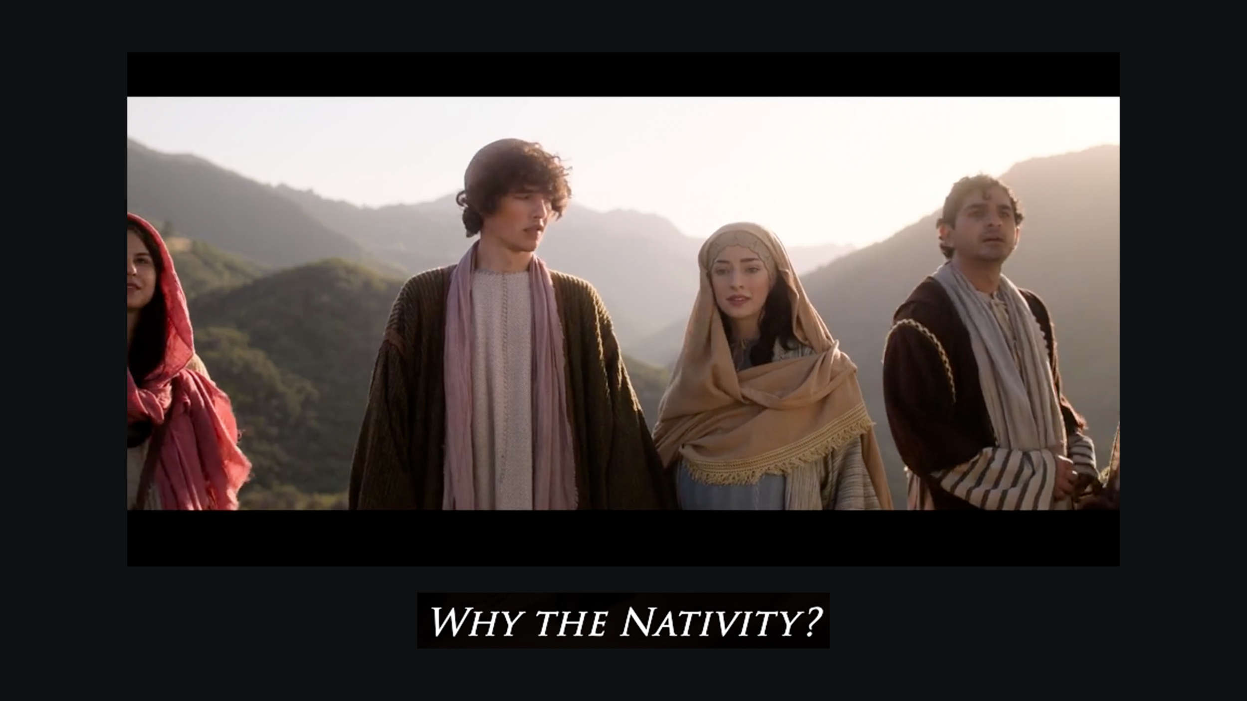 Professional actor Parth Kichloo in a feature film where a group of people are traveling to Bethlehem. He has just come to the edge of dirt road overlooking the entrance to the city and stops to take a look.