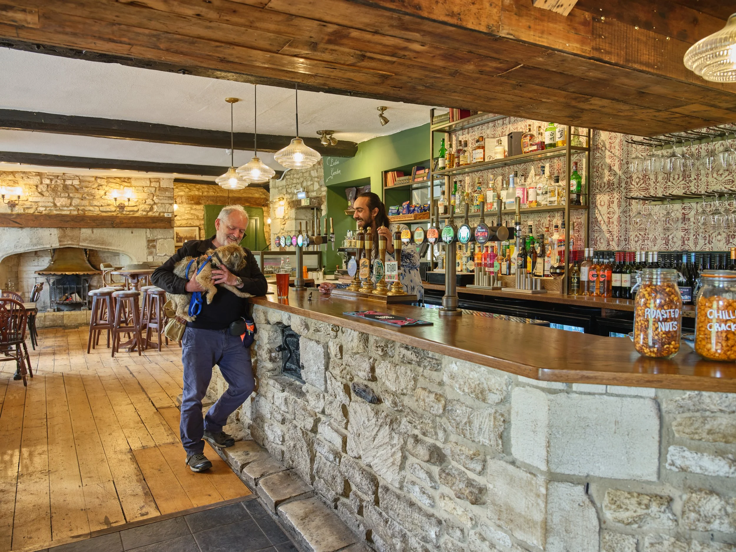 Dogs are welcome in the bar