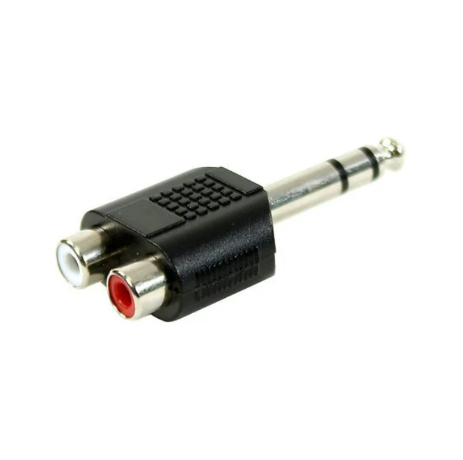 Plugger - Adaptateur RCA Femelle Stéréo - Jack Mâle Stéréo Easy