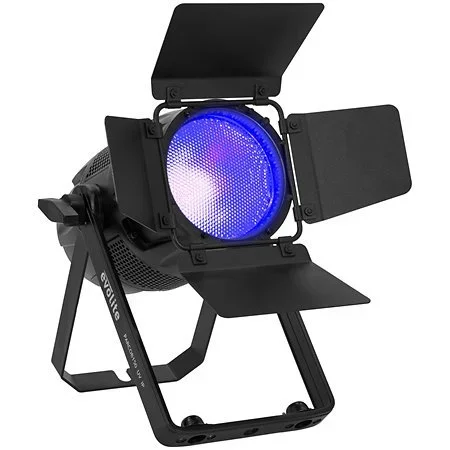 Projecteur LED avec accessoire de diffusion de lumière, noir.