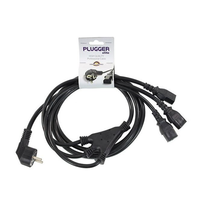 Plugger - Câble d'alimentation 3 IEC Femelles - PC16 2m40 Elite