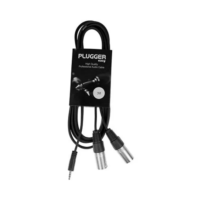 Plugger - Câble Y Mini Jack Mâle Stéréo - XLR Mâle 3m Easy