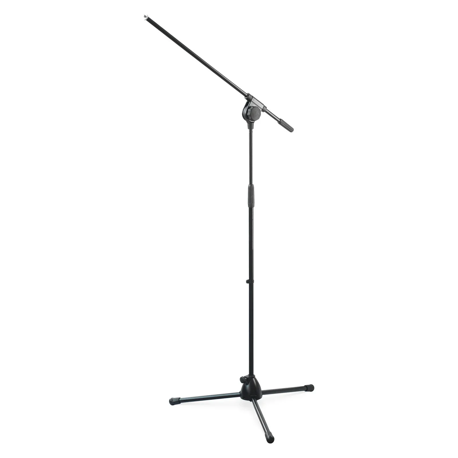 Un microphone sur un pied de micro ajustable.