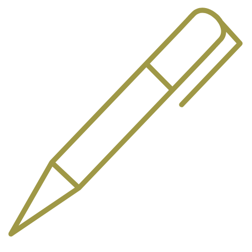Simple line drawing of a pen