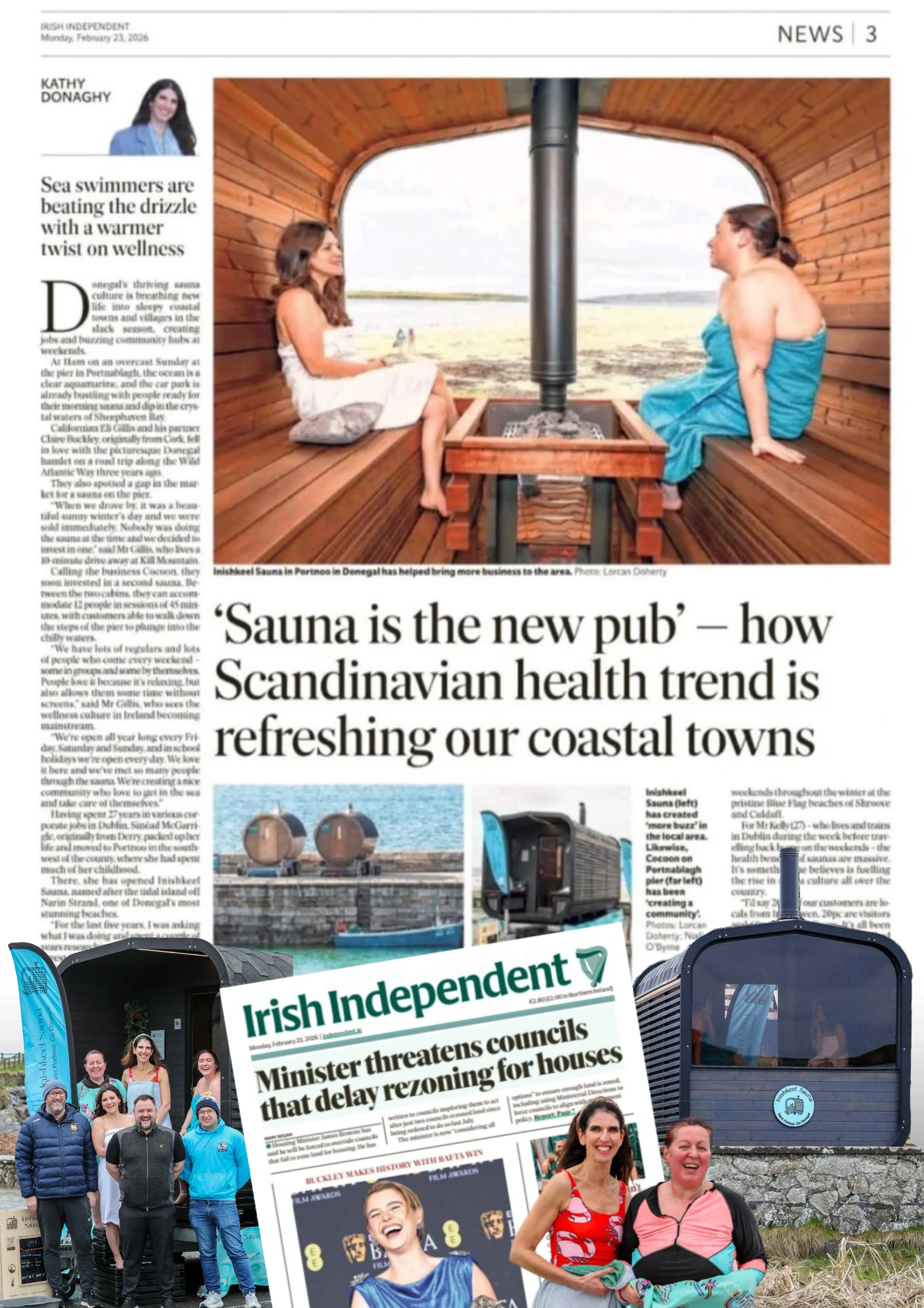 Delighted to see Inishkeel Sauna featured in the national press.  'Sauna is the new pub' Feb 2026.    

What started as a simple idea on the Donegal coast has grown into something far bigger than we imagined; a place for people to slow down, reconnec