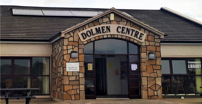 The Dolmen Centre is a modern eco-tourism and community hub located beside the famous Kilclooney Dolmen. The centre offers a wide range of facilities including a children’s play area, astro turf pitch, gym, sauna, community function hall, and the Dow