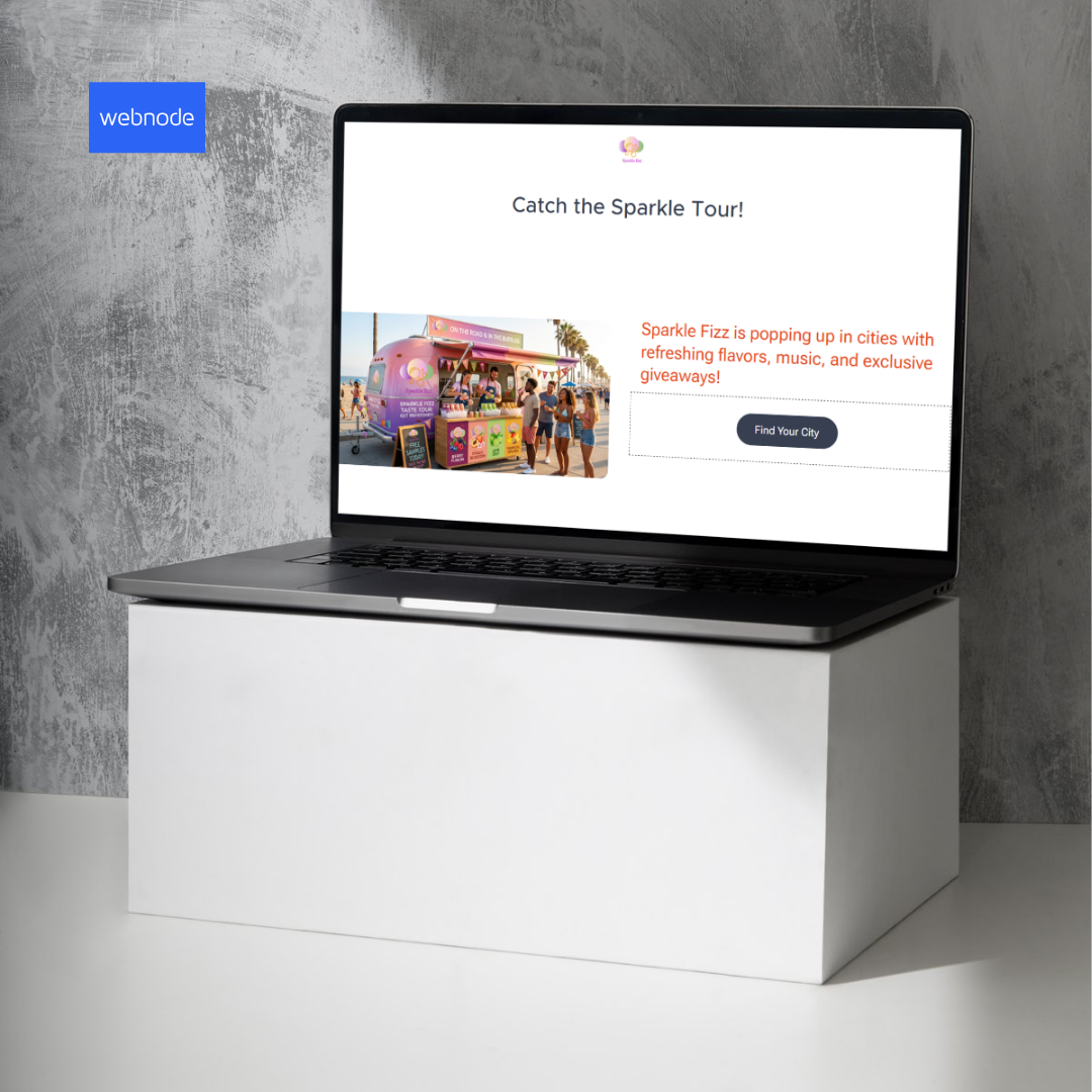 Sparkle Tour Landing Page