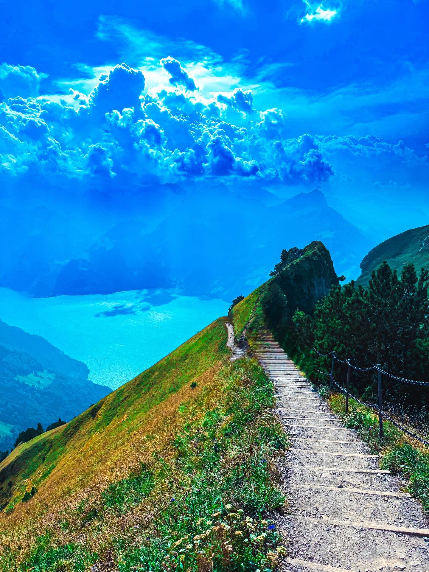 Ready to chase that view again, but will anything ever top this? ⛰️. 
#StoosRidge #TrailGoals #HikingHeaven #switzerland #travel #alltrails