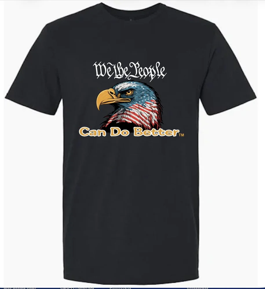We The People Can Do Better Mens Eagle T-Shirt (Black)