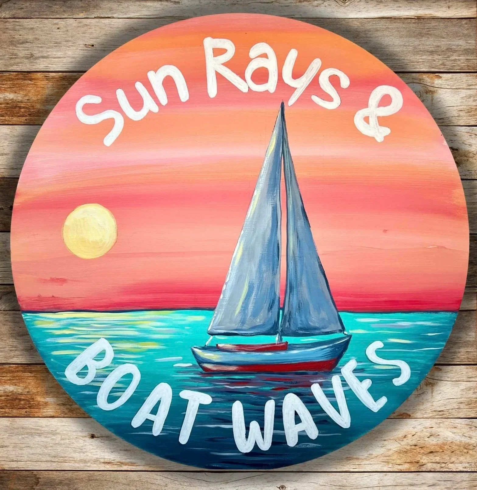 SUN RAYS & BOAT WAVES