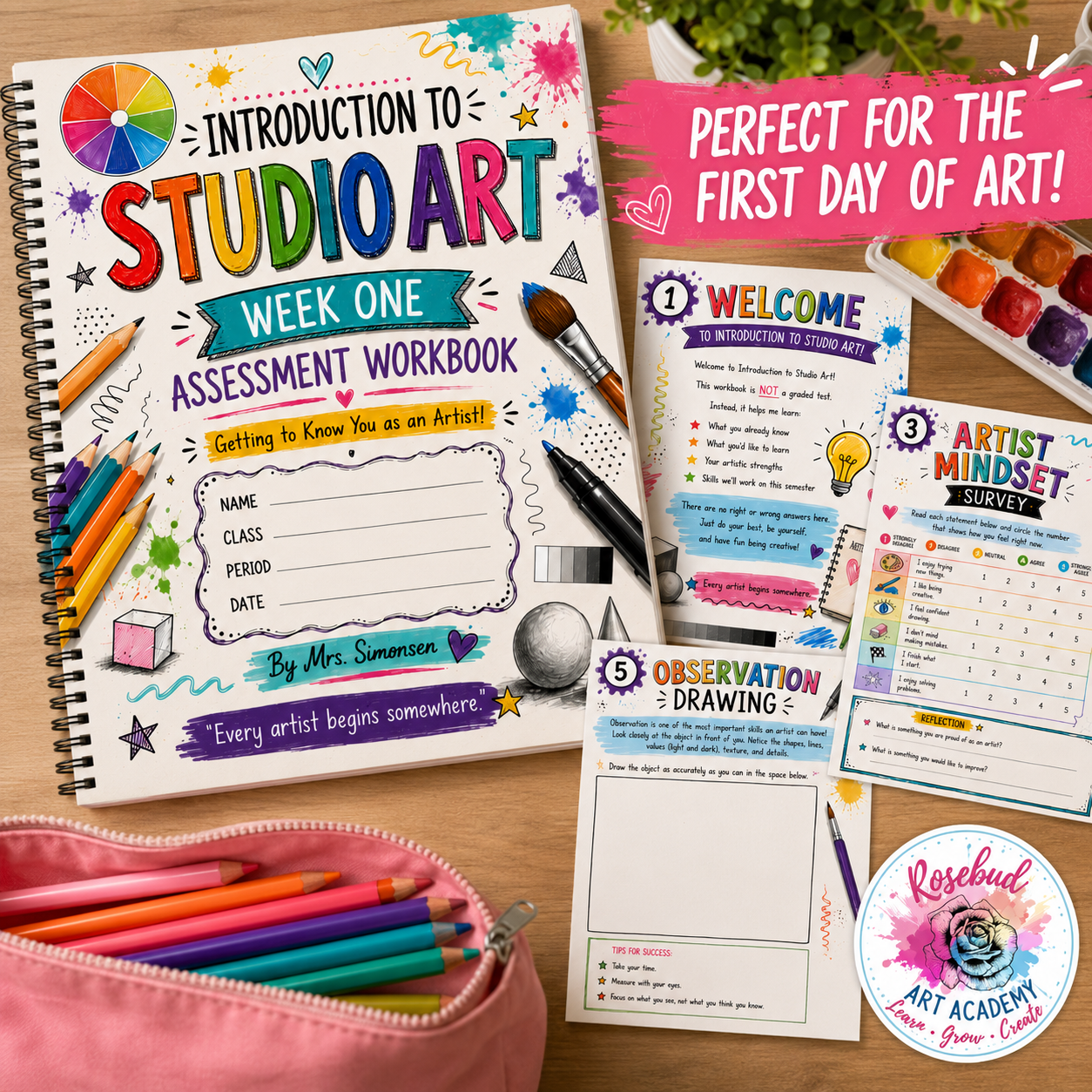 Introduction to Studio Art PreAssessment Workbook