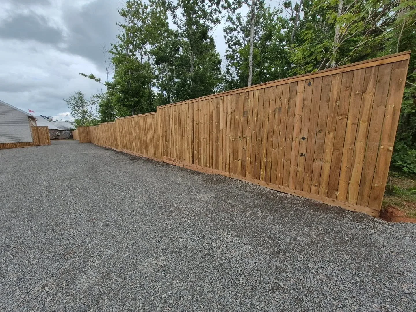 300' of 8' tall fence at the new Cavendish Boardwalk addition ✅️

GC:@builtriteconstructionltd