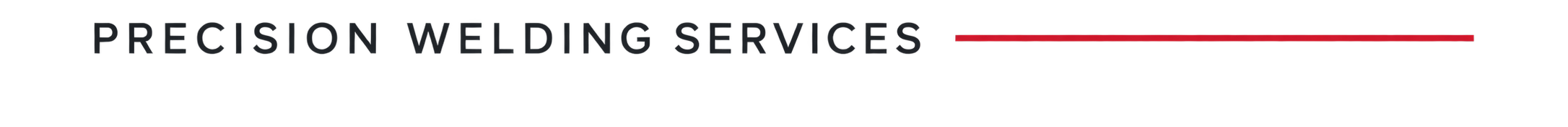 Logo for Precision Wedding Services with stylized text and a red underline