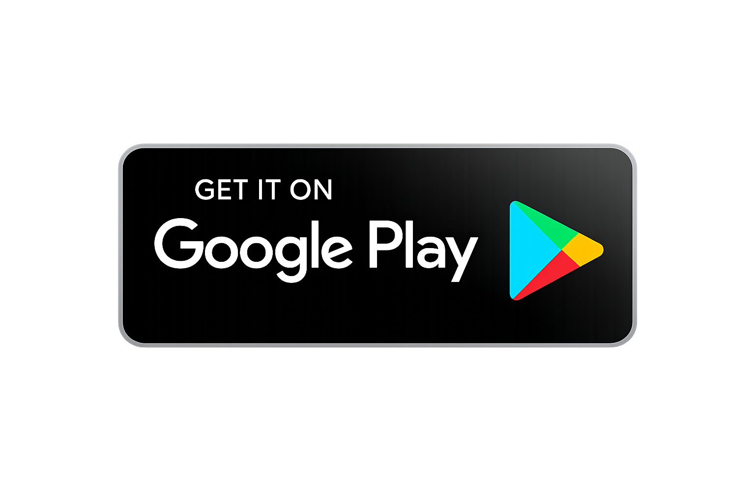 Digital advertisement with a dark background displaying the Google Play logo and the text 'Get it on Google Play'