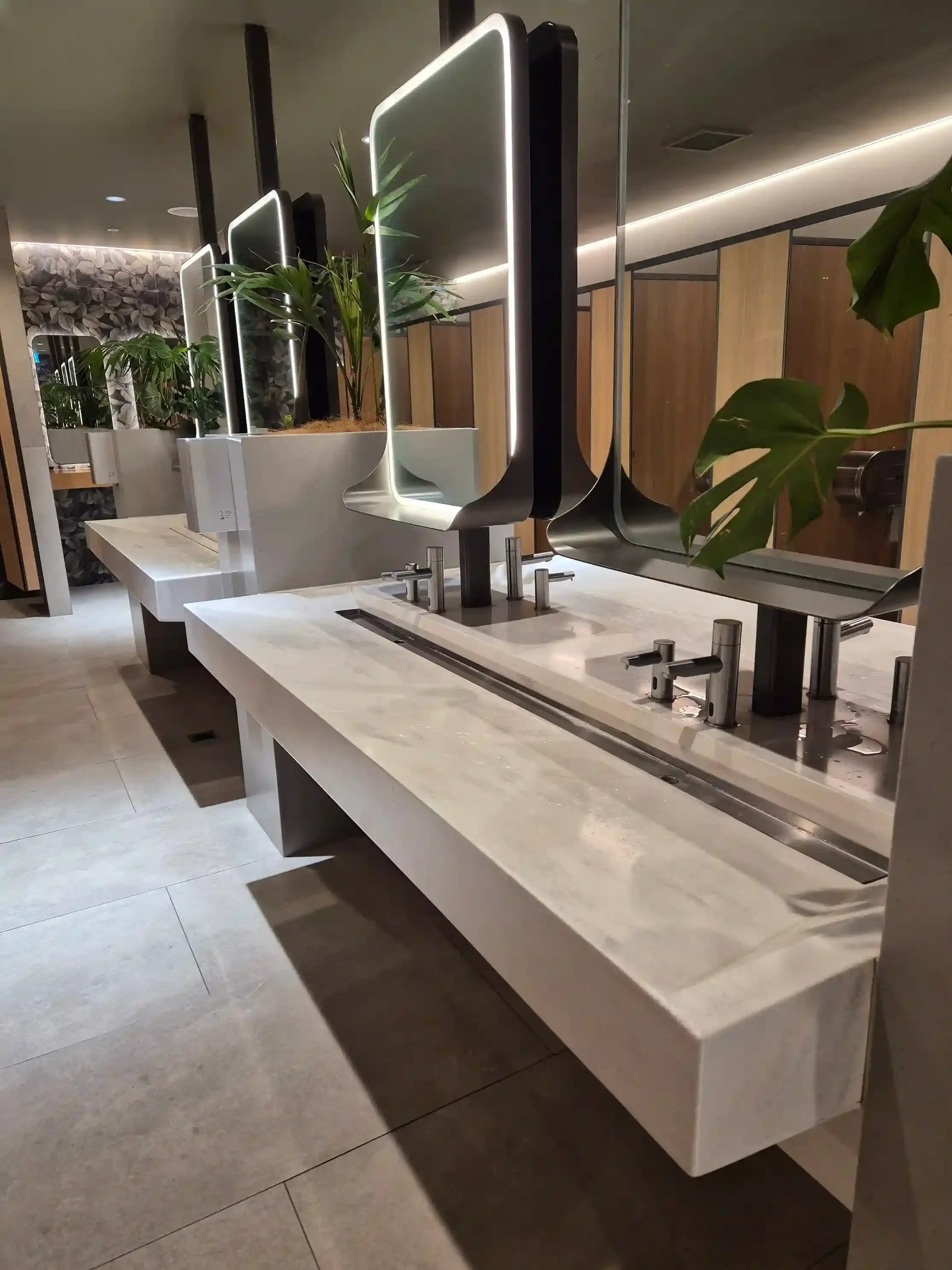 Modern bathroom with stylish benchtops in Auckland