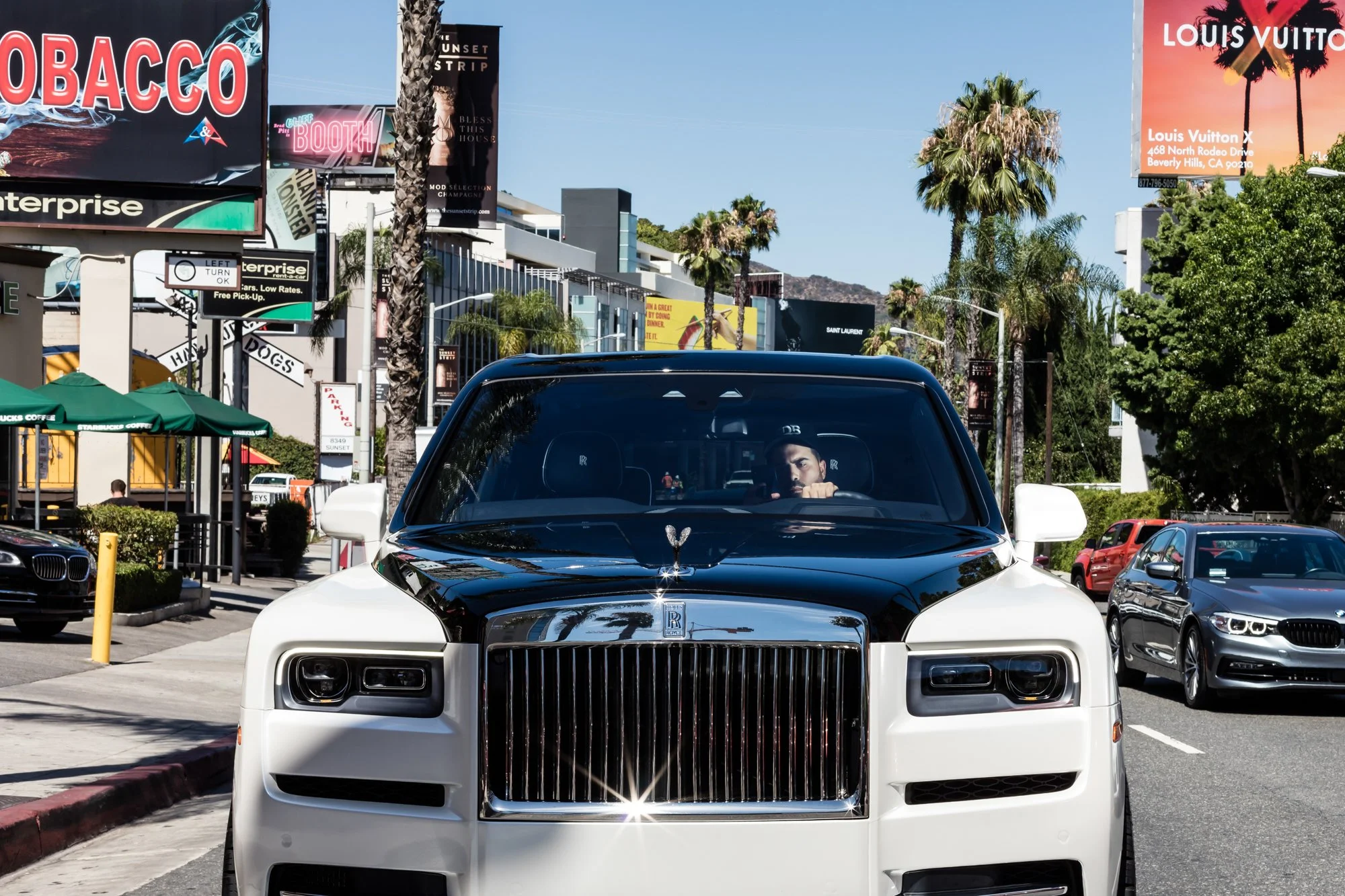 Black and White Rolls Royce, West Hollywood - 2019