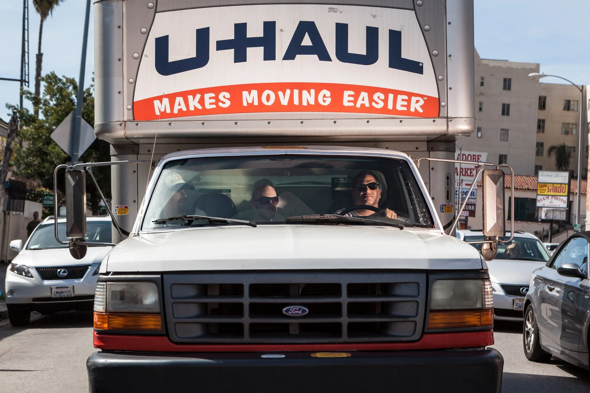 White and Orange U-Haul Truck, Thai Town - 2011